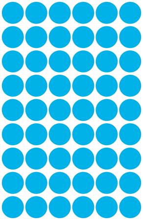 Etikett, 12 mm, kör, AVERY ZWECKFORM, kék, 270 etikett/csomag